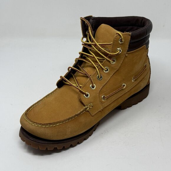 Timberland Oakwell 7 Eye Moc Toe Boots Mens 10 M Brown Nubuck Leather Lug Shoes main image 10